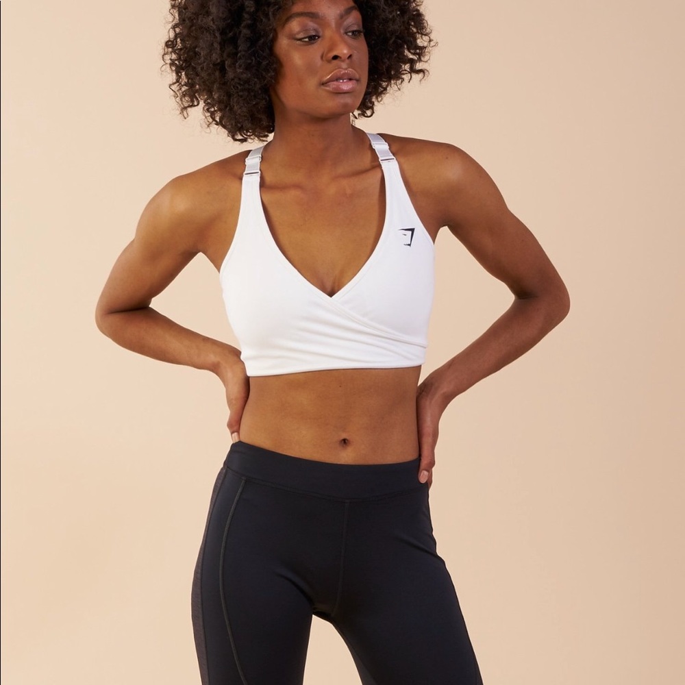 Gymshark elite bra white M